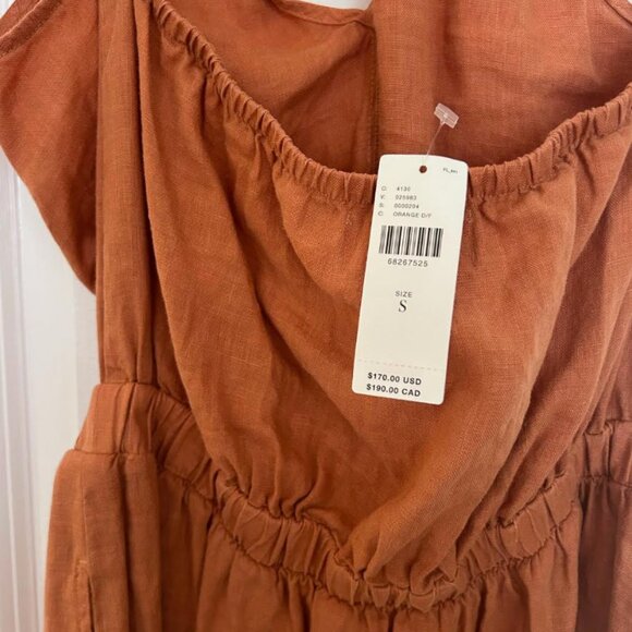 NWT Anthropologie Cloth & Stone Linen Halter Midi Dress - Picture 5 of 5